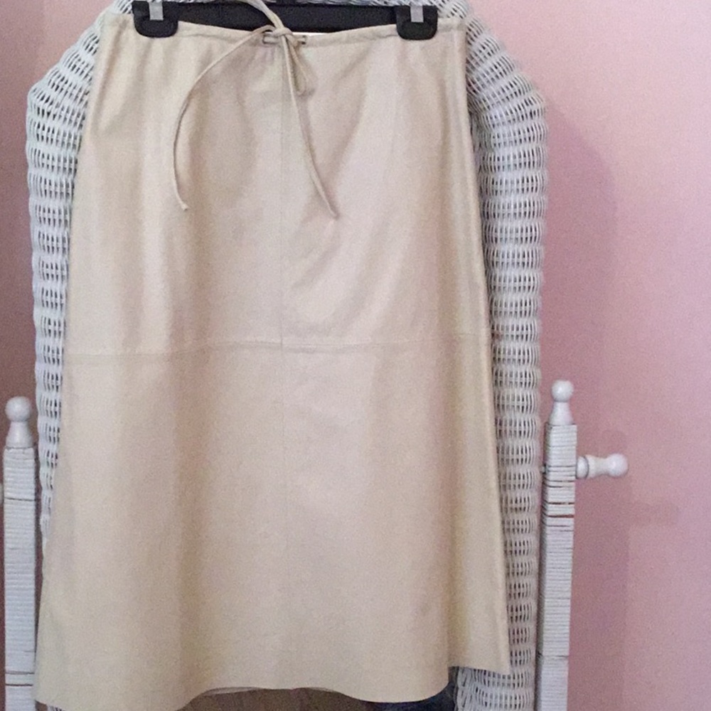 GARFIELD& Mark’s NEW LEATHER MIDI SKIRT .